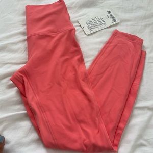 Nwt lululemon align hr pant legging raspberry cream size 4